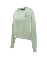 Women's Pro Standard Green Minnesota Vikings Neutral Pullover Sweatshirt