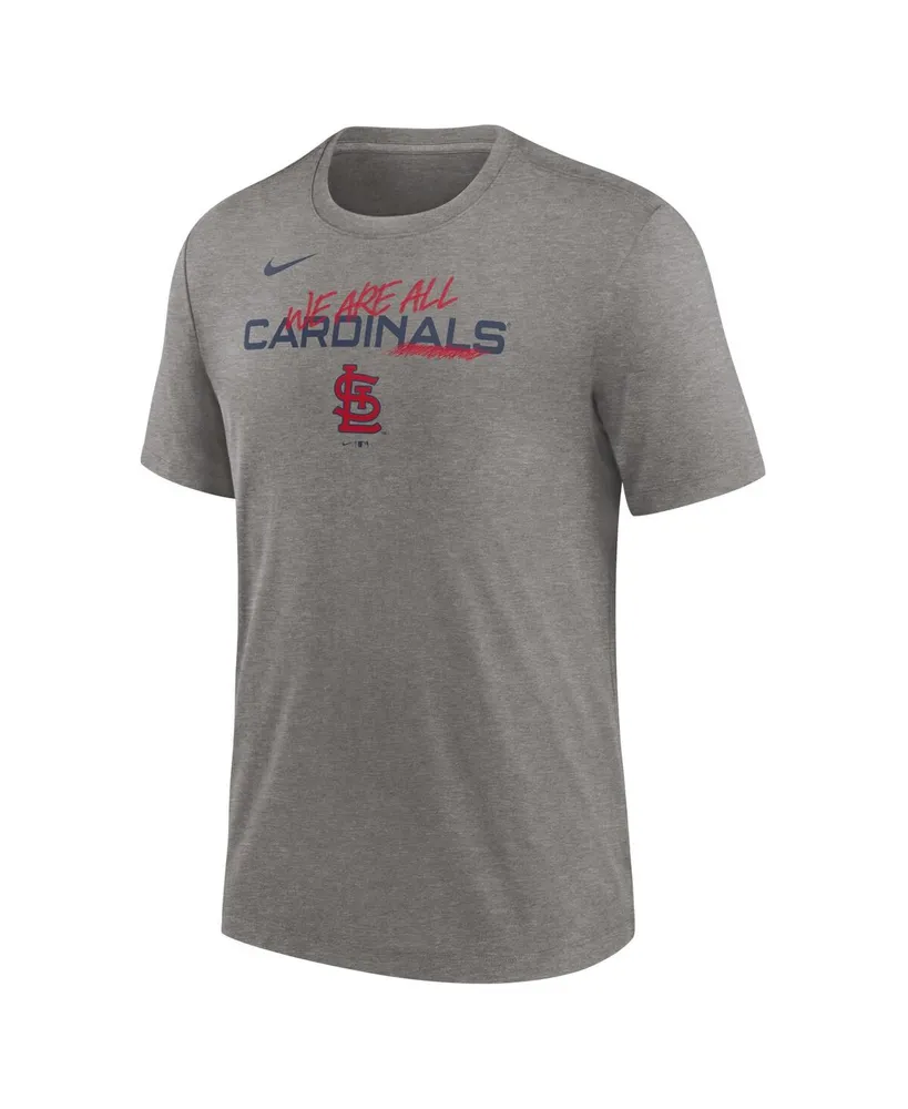 Men's Nike Heather Charcoal St. Louis Cardinals We Are All Tri-Blend T-shirt