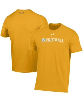 Men's Under Armour Gold Southern University Jaguars 2022 Sideline Football Performance Cotton T-shirt