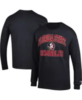 Men's Champion Black Florida State Seminoles High Motor Long Sleeve T-shirt