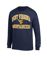 Men's Champion Navy West Virginia Mountaineers High Motor Long Sleeve T-shirt