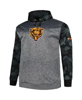 Men's Fanatics Heather Charcoal Chicago Bears Big and Tall Camo Pullover Hoodie