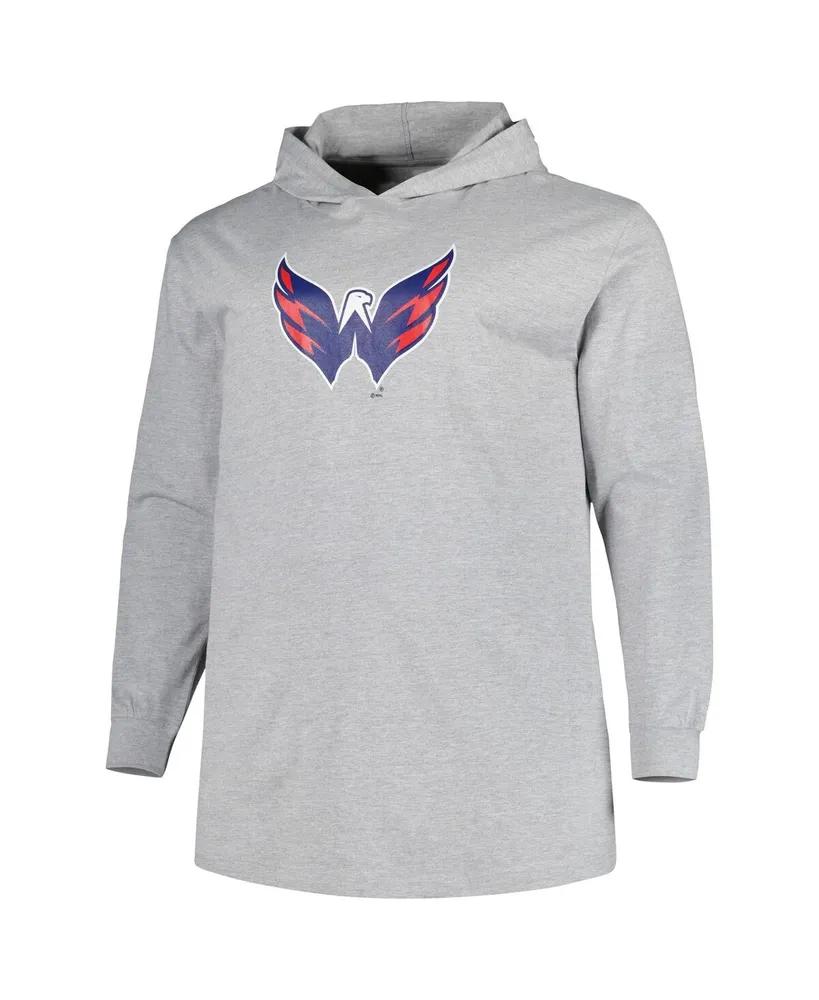 Men's Heather Gray Washington Capitals Big and Tall Pullover Hoodie