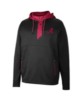 Men's Colosseum Crimson Alabama Tide Luge 3.0 Quarter-Zip Hoodie