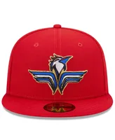 Men's New Era Red Fayetteville Woodpeckers Marvel x Minor League 59FIFTY Fitted Hat