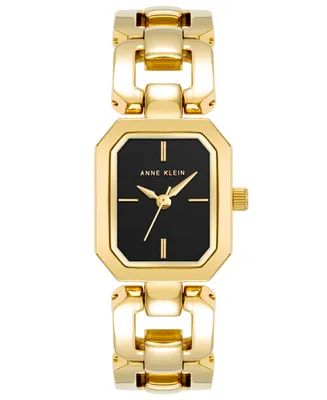 Anne Klein Women's Gold-Tone Alloy Watch 22mm x 38.5mm - Black, Gold