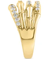 Effy Diamond Multirow Openwork Statement Ring (3/8 ct. t.w.) in 14k Gold