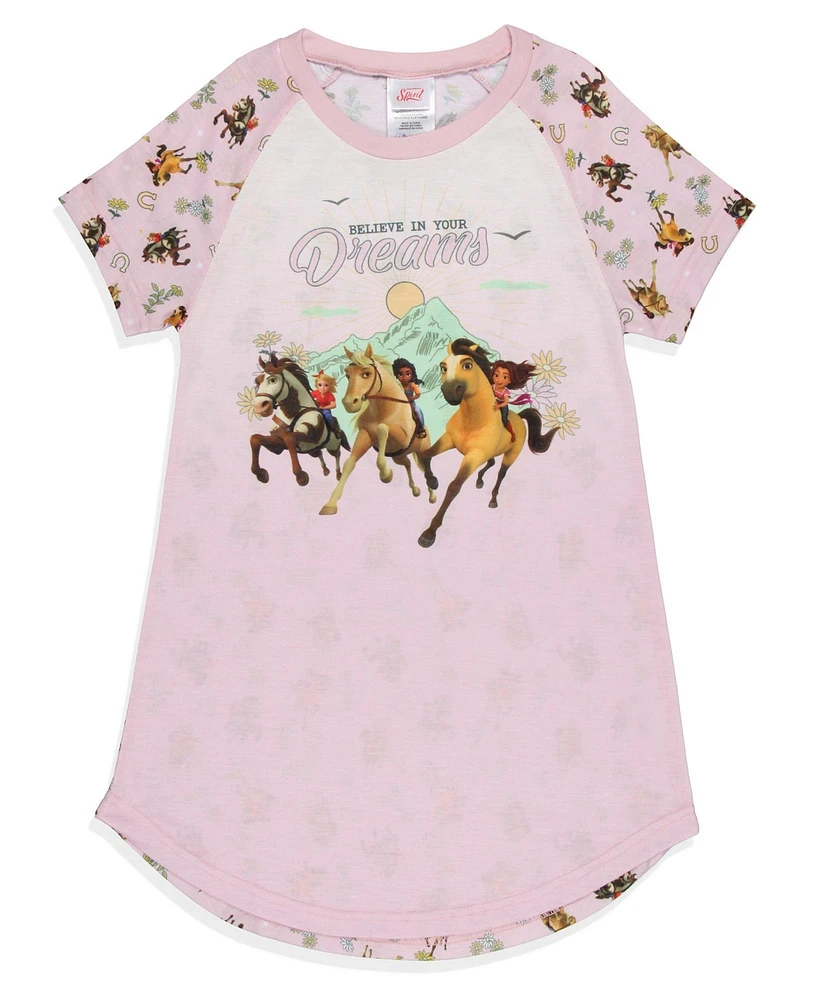 Spirit Girls Untamed Movie Film Believe Your Dreams Pajama Nightgown