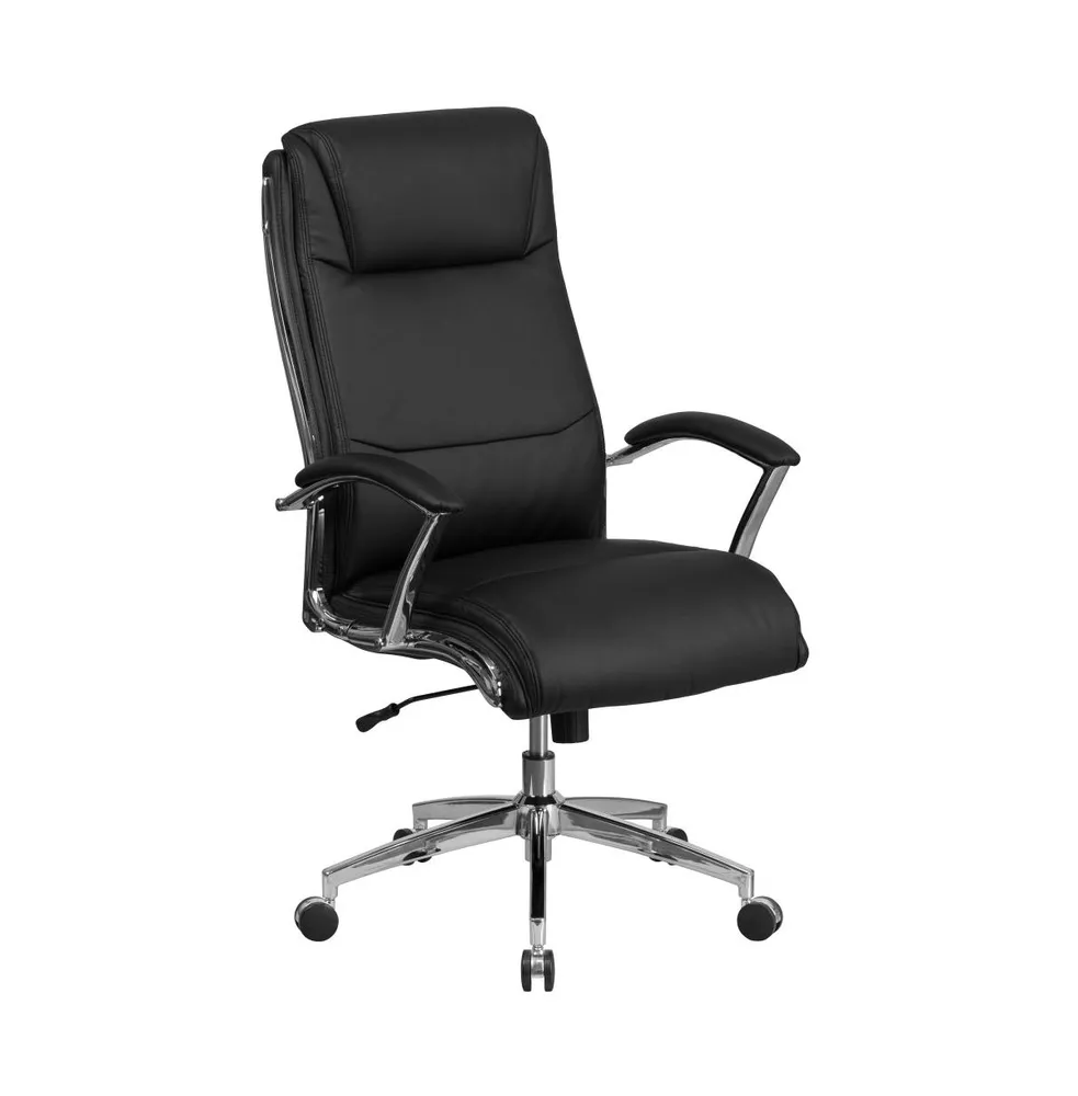 Merrick Lane Lombard High-Back Office Chair With Padded Arms Ergonomic Executive Swivel Task Headrest