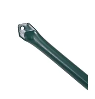 Garden Posts 10 pcs 39.4" Metal Green