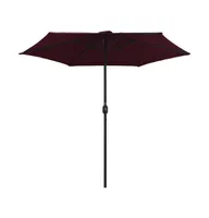 vidaXL Outdoor Parasol with Aluminum Pole 106.3"x96.9" Bordeaux Red