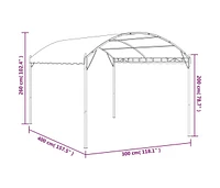 vidaXL Gazebo Fabric Cream