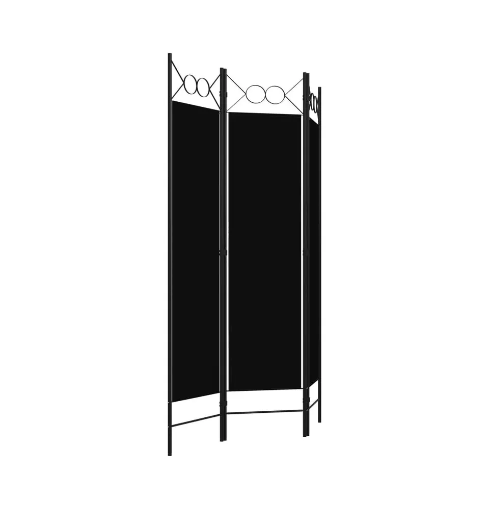 vidaXL 3-Panel Room Divider Black 47.2"x70.9"