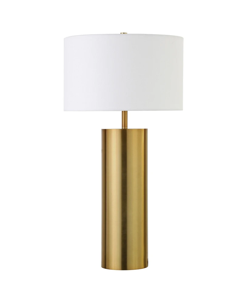 Hudson & Canal York 29.5" Tall Table Lamp with Linen Shade