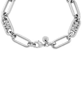 Michael Kors Platinum Plated Empire Link Chain Bracelet