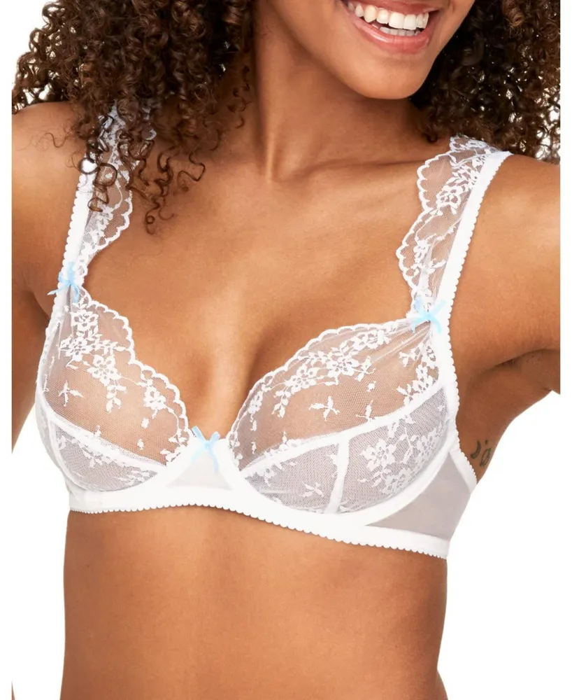 Unlined White Lace Bra