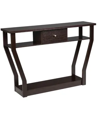 Costway Modern Sofa Accent Table with Drawer Entryway Hallway Hall