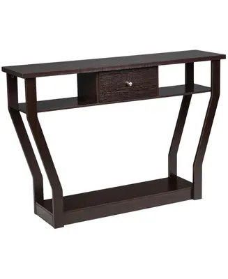 Modern Sofa Accent Table with Drawer Entryway Hallway Hall