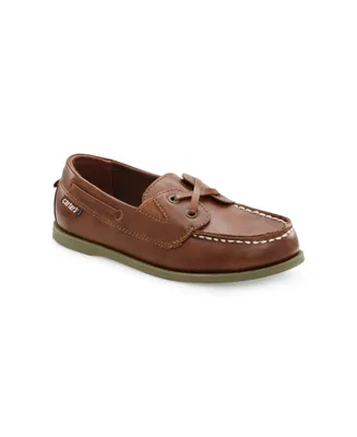 Carter's Toddler Boys Bauk Casual Slip On Faux Lace Up Boat Shoe