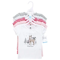 Hudson Baby Baby Girls Short Sleeve T-Shirts Winter Animals