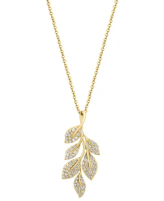 Effy Diamond Pave Vine 18" Pendant Necklace (1/2 ct. t.w.) in 14k Gold