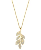 Effy Diamond Pave Vine 18" Pendant Necklace (1/2 ct. t.w.) in 14k Gold