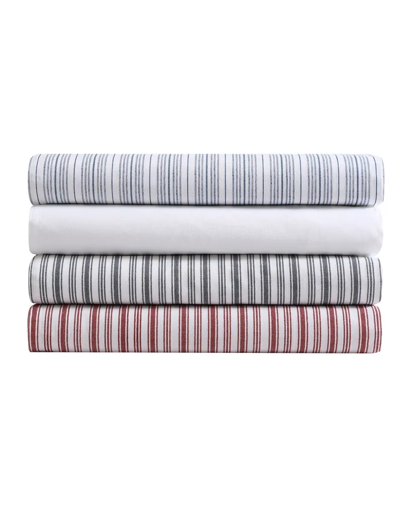 Nautica Solid T200 Cotton Percale Fitted Sheet