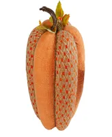 10.5" Orange Autumn Harvest Thanksgiving Tall Pumpkin