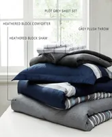 Nautica Heathered Block Reversible Piece Comforter Set