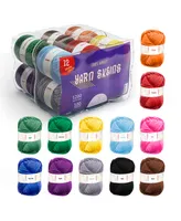 12 Pack of Crochet Yarn Skeins - Assorted Pre