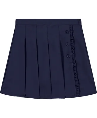 Nautica Little Girls Uniform Pleated Scooter with Ruffle Skorts