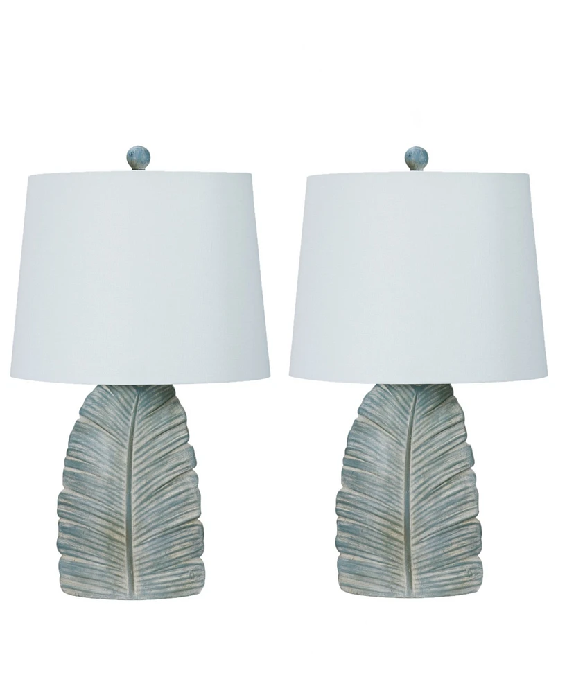 23" Casual Resin Table Lamp with Designer Shade