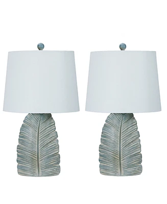 23" Casual Resin Table Lamp with Designer Shade