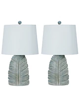 23" Casual Resin Table Lamp with Designer Shade