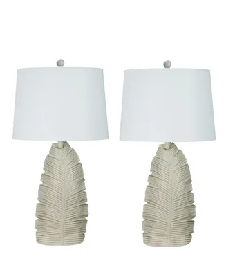 28.5" Casual Resin Table Lamp with Designer Shade, Set of 2