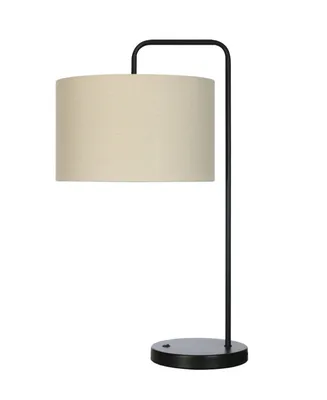 26" Metal Table Lamp with Designer Shade