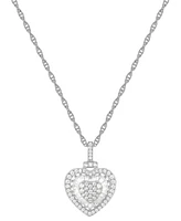 Diamond Heart 18" Pendant Necklace (1/2 ct. t.w.) 14k Rose Gold (Also Available White Gold)