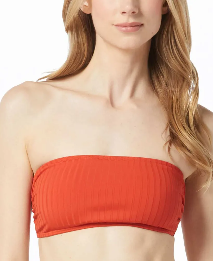 Michael Michael Kors Women's Ribbed Bandeau Bikini Top
