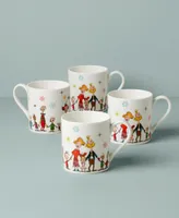 Lenox Merry Grinchmas Porcelain Mugs, Set Of 4