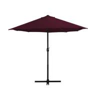 vidaXL Outdoor Parasol with Aluminum Pole 181.1"x106.3" Bordeaux Red