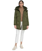 Calvin Klein Women's Faux-Fur-Trim Hooded Puffer Coat, Created for Macy's