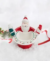 Winterberry Santa Dip Bowl & Spreaders