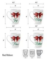 Winterberry Sentiment Mugs, Set of 4