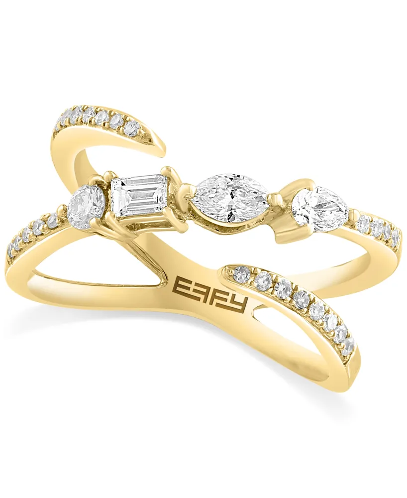 Effy Diamond Multi-Cut X Statement Ring (3/8 ct. t.w.) in 14k Gold
