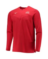 Men's Nike Red Team Usa Half-Zip Performance Jacket