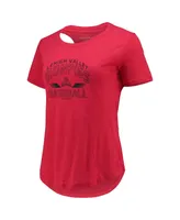 Women's Red Lehigh Valley IronPigs Cut It Out T-shirt