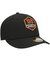 Men's New Era Black Houston Dynamo Fc Primary Logo Low Profile 59FIFTY Fitted Hat