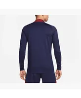 Men's Nike Navy Paris Saint-Germain 2023/24 Strike Drill Performance Raglan Quarter-Zip Long Sleeve Top