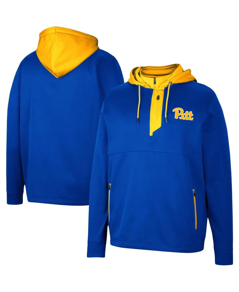 Men's Colosseum Royal Pitt Panthers Luge 3.0 Quarter-Zip Hoodie