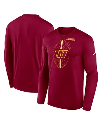 Men's Nike Burgundy Washington Commanders Legend Icon Long Sleeve T-shirt